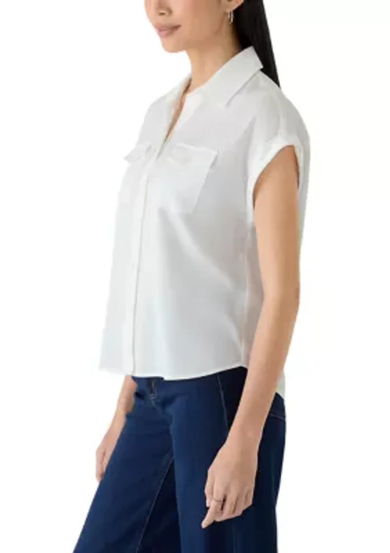 Petite Tencel Camp Shirt