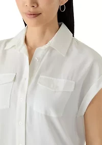 Petite Tencel Camp Shirt