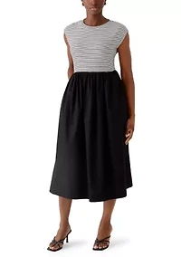 Petite Short Sleeve Two for Dress Striped Top