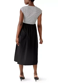Petite Short Sleeve Two for Dress Striped Top