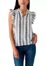Petite Flutter Sleeve Top
