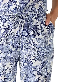 Petite Long Printed Pants