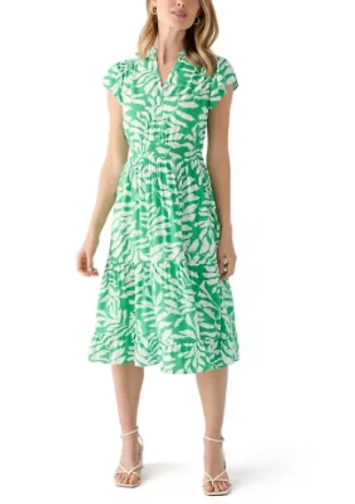 Petite Flutter Sleeve Dress