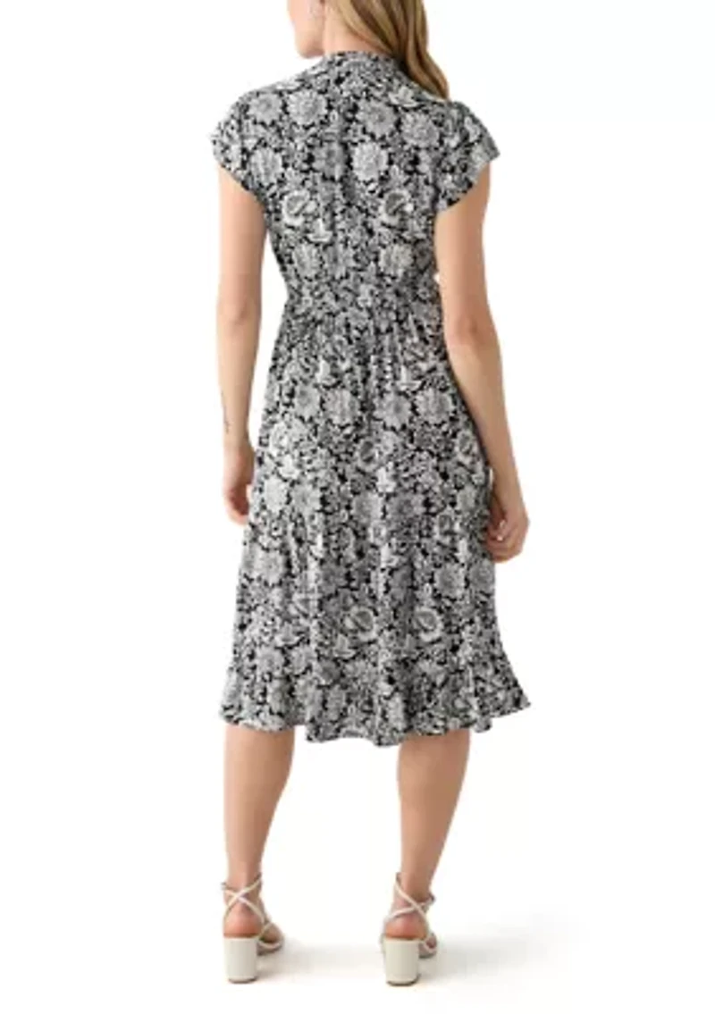 Petite Flutter Sleeve Dress