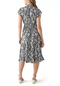 Petite Flutter Sleeve Dress