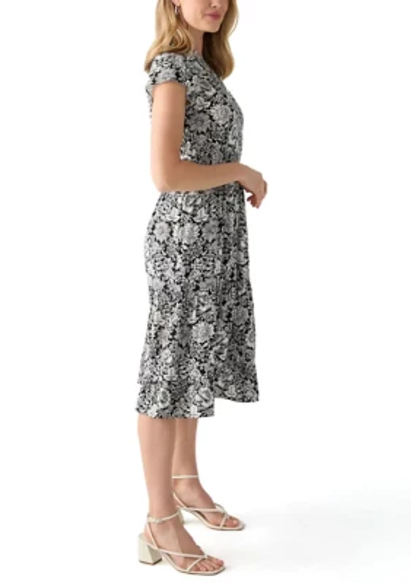 Petite Flutter Sleeve Dress