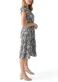 Petite Flutter Sleeve Dress