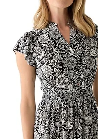 Petite Flutter Sleeve Dress