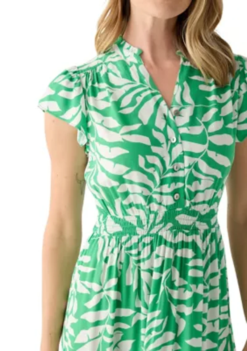 Petite Flutter Sleeve Dress