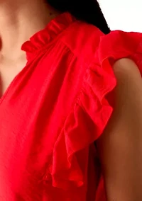 Petite Flutter Sleeve Top