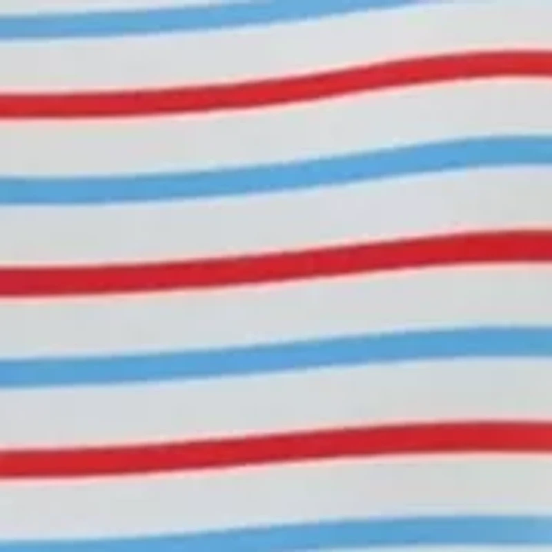 Petite Short Sleeve Stripe Dress