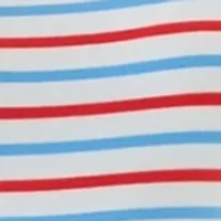 Petite Short Sleeve Stripe Dress