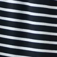 Petite Short Sleeve Stripe Dress