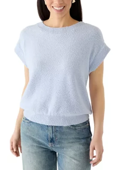 Petite Cap Sleeve Nubby Sweater