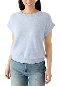 Petite Cap Sleeve Nubby Sweater