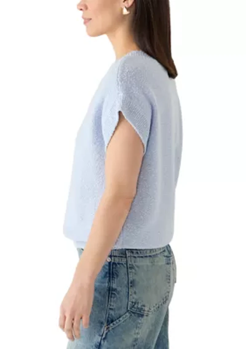 Petite Cap Sleeve Nubby Sweater