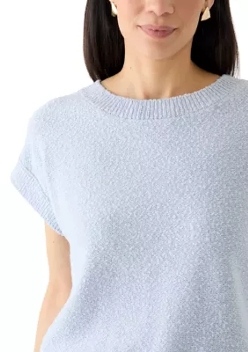 Petite Cap Sleeve Nubby Sweater