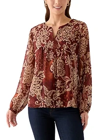 Petite V-Neck Yoke Top