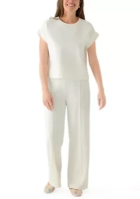 Petite Lounge Wide Leg Pants