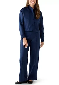 Petite Lounge Wide Leg Pants