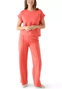Petite Lounge Wide Leg Pants