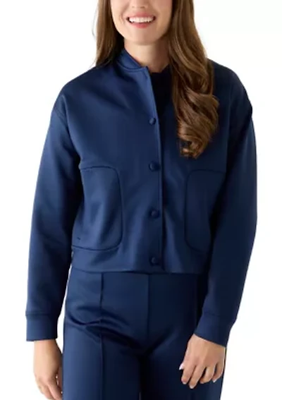 Petite Printed Bomber Jacket