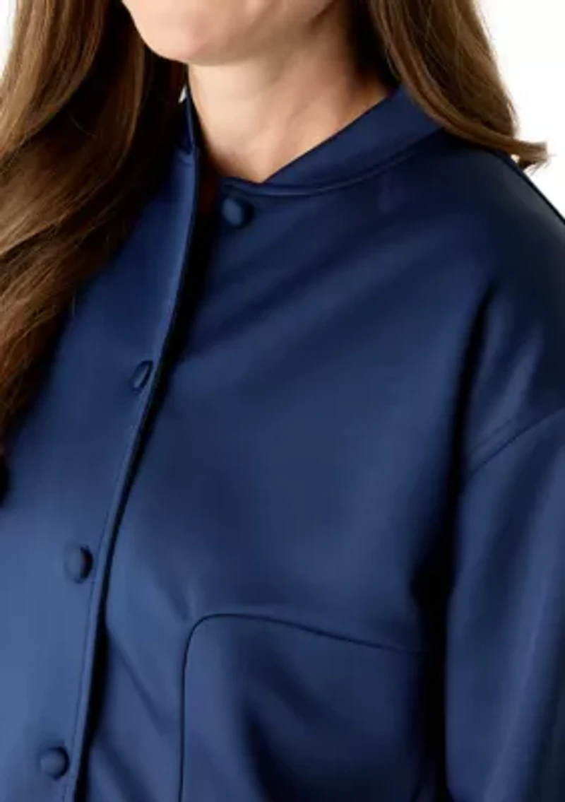 Petite Printed Bomber Jacket