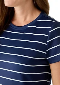 Petite Striped Midi Dress