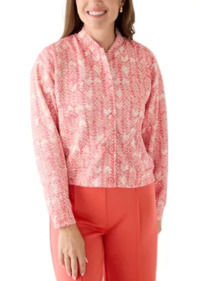 Petite Printed Bomber Jacket