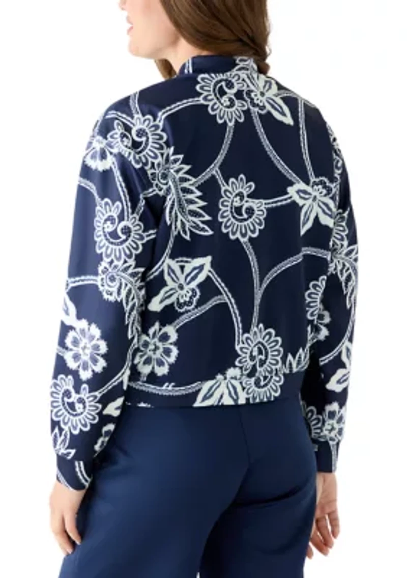 Petite Printed Bomber Jacket