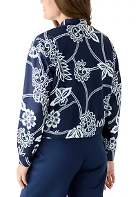 Petite Printed Bomber Jacket