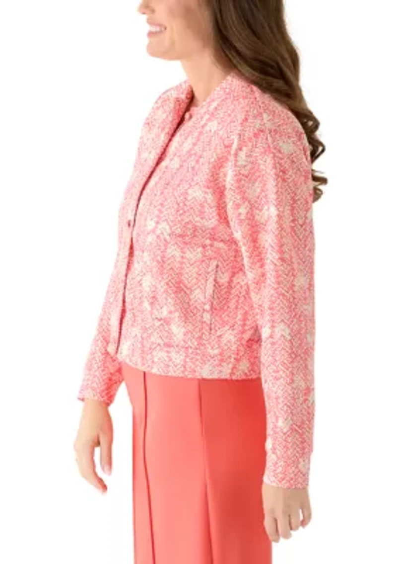 Petite Printed Bomber Jacket