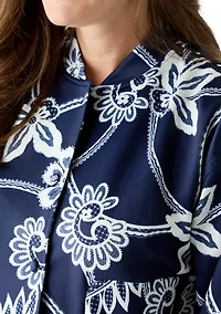 Petite Printed Bomber Jacket