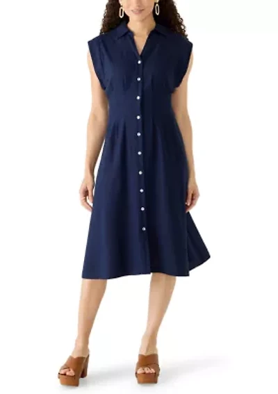 Petite Button Through Dress