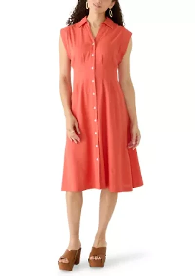 Petite Button Through Dress