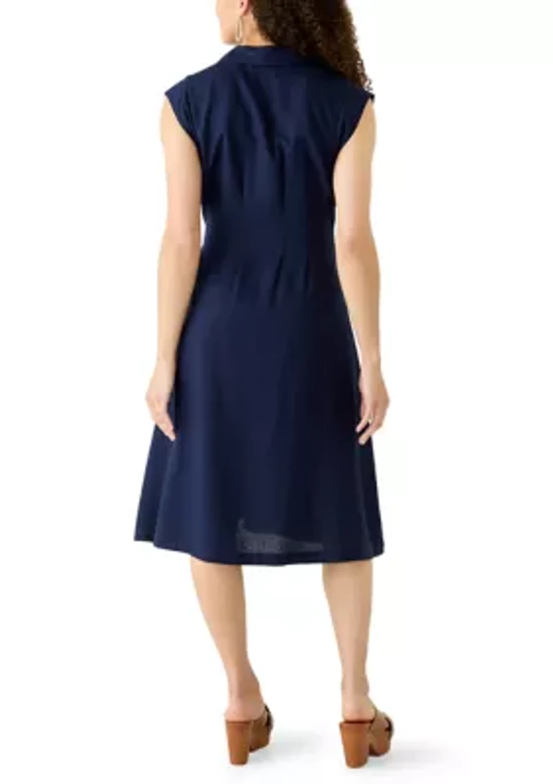 Petite Button Through Dress