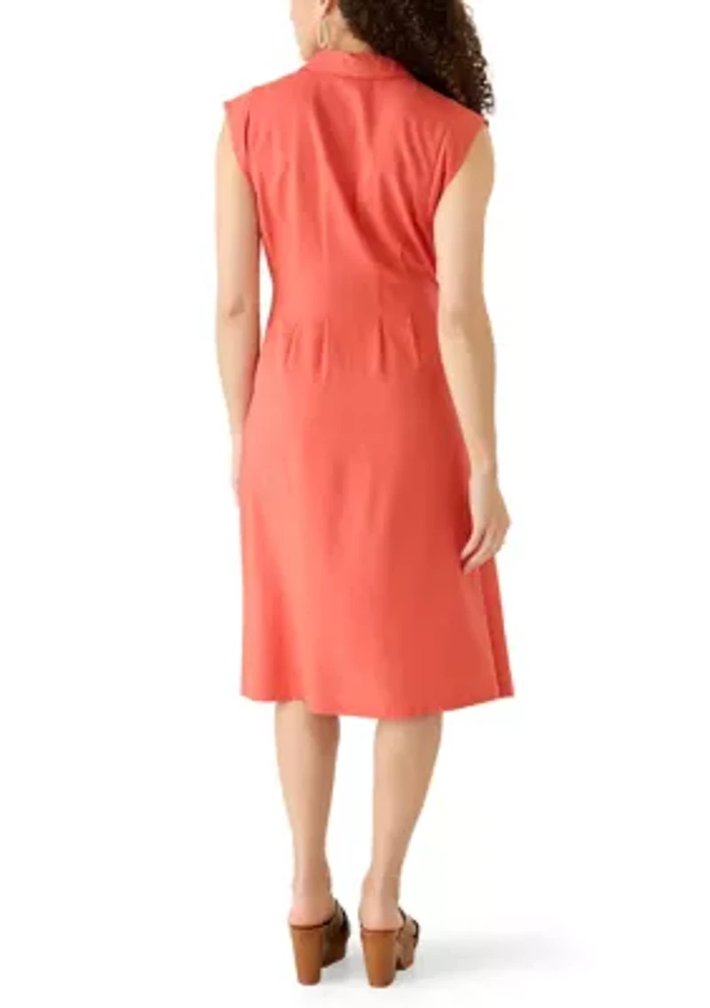 Petite Button Through Dress