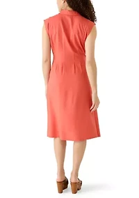 Petite Button Through Dress