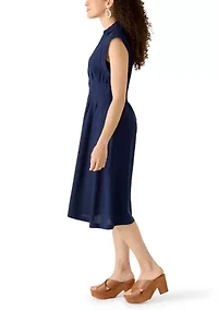 Petite Button Through Dress