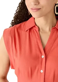 Petite Button Through Dress