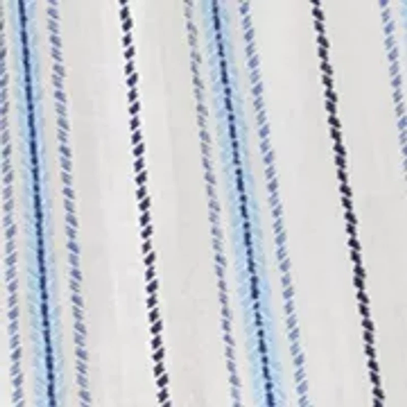 Petite Smocked Waist Striped Gauze Summer Pants