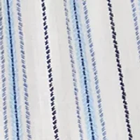 Petite Smocked Waist Striped Gauze Summer Pants