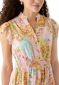 Petite Flutter Sleeve Dress