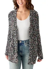 Petite Fever Confetti Chenille Cardigan