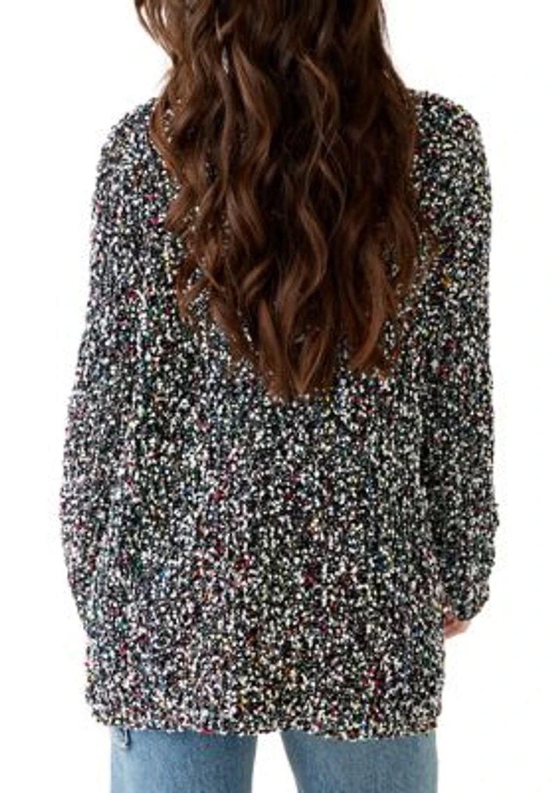 Petite Fever Confetti Chenille Cardigan