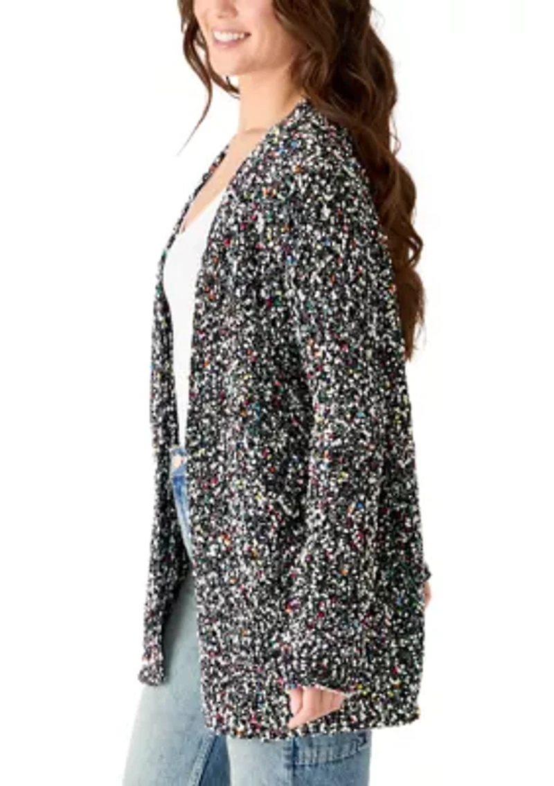 Petite Fever Confetti Chenille Cardigan