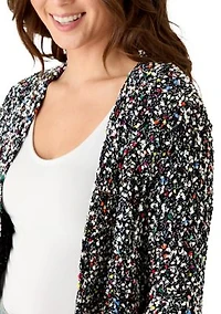 Petite Fever Confetti Chenille Cardigan