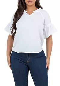 Petite Elbow Gauze Top