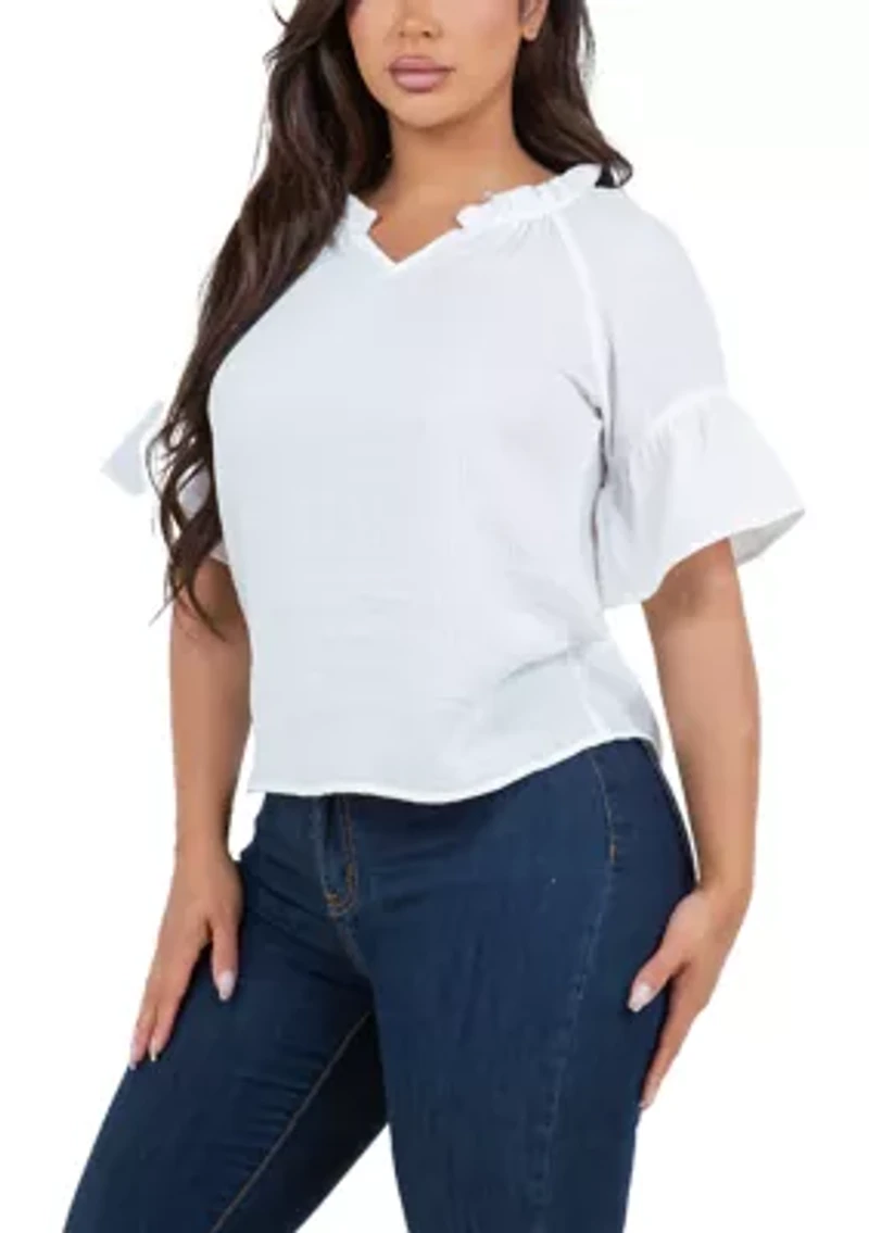 Petite Elbow Gauze Top