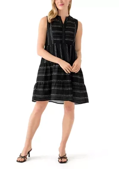 Petite Printed Gauze Mini Dress
